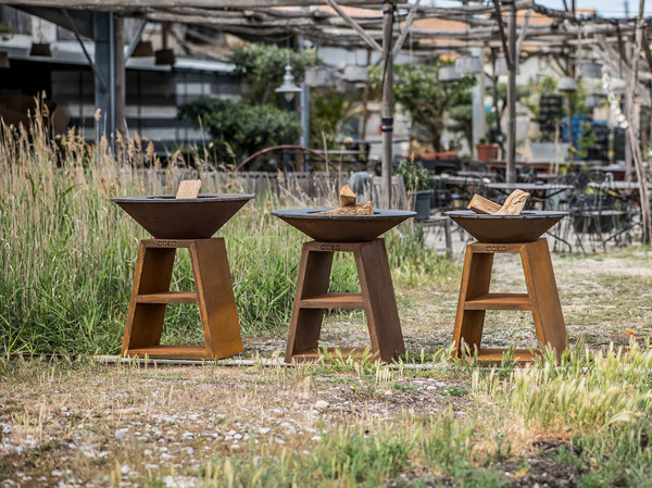 Уличный гриль Coeo TRIO 98 - CORTEN (Высота 110) в Красноярске
