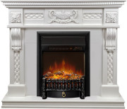 Каминокомплект Corsica - Матовый белый (Ширина 1100) с очагом Fobos FX M Black RC Каминокомплект Corsica - Матовый белый (Ширина 1100) с очагом Fobos FX M Black RC