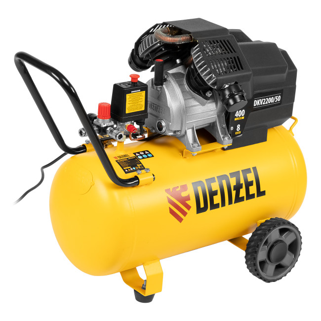 Компрессор воздушный DKV2200/50, Х-PRO 2.2 кВт, 400 л/мин, 50 л Denzel в Красноярске