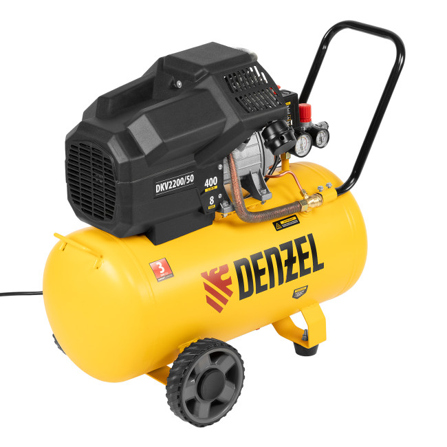 Компрессор воздушный DKV2200/50, Х-PRO 2.2 кВт, 400 л/мин, 50 л Denzel в Красноярске
