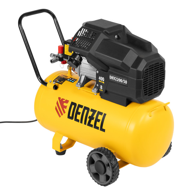 Компрессор воздушный DKV2200/50, Х-PRO 2.2 кВт, 400 л/мин, 50 л Denzel в Красноярске