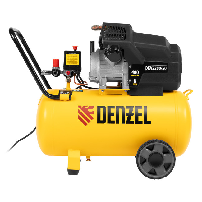 Компрессор воздушный DKV2200/50, Х-PRO 2.2 кВт, 400 л/мин, 50 л Denzel в Красноярске