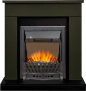 Каминокомплект Bergen (Разборный) - Темная олива (Ширина 900 мм) с очагом Aspen Black