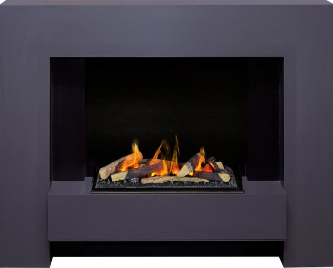 Каминокомплект Tokyo - Graphite Grey с очагом Cassette 600 LNH-INT (с дровами) в Красноярске