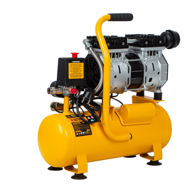 Компрессор DLS650/10 безмаслянный малошумный 650 Вт, 120 л/мин, ресивер 10 л Denzel в Красноярске