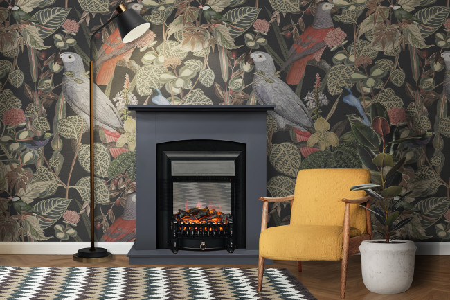 Каминокомплект Barcelona (Разборный) - Дуб галифакс с очагом Majestic FX M Brass в Красноярске