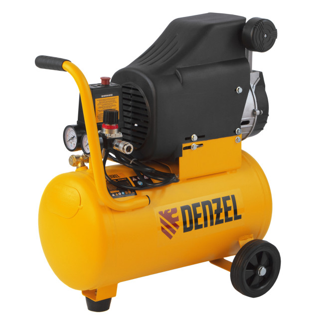 Компрессор воздушный DLC1300/24 безмасляный 1.3 кВт, 24 литра, 206 л/мин Denzel в Красноярске