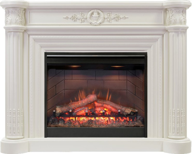 Каминокомплект Manor - Белый дуб с очагом Symphony 26'' DF2608-INT в Красноярске