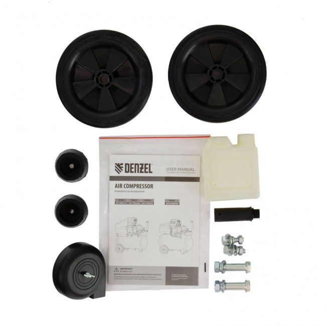 Компрессор воздушный прямой привод DC1700/50, 1.7 кВт, 50 литров, 260 л/мин Denzel в Красноярске