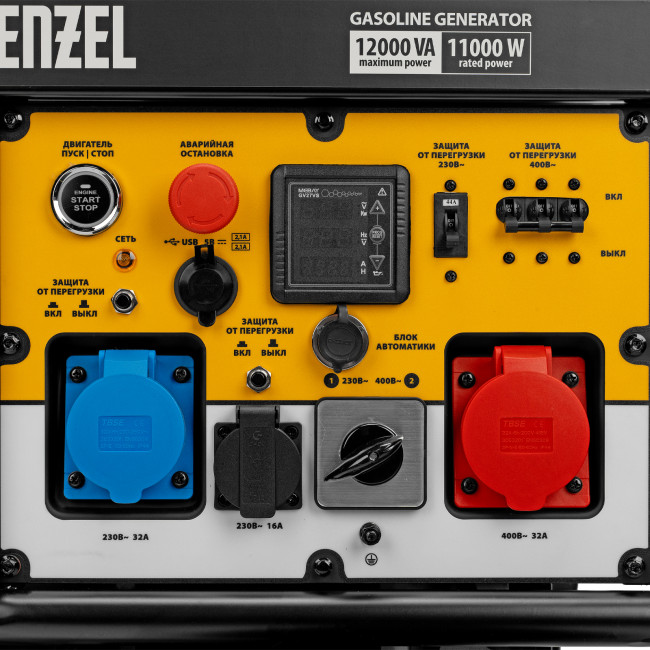 Генератор бензиновый PS-120EAD-3, 12 кВт,230/400 В, 40л, разъём ATS,перекл.режима,эл.старт Denzel в Красноярске