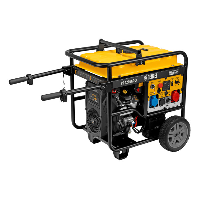 Генератор бензиновый PS-120EAD-3, 12 кВт,230/400 В, 40л, разъём ATS,перекл.режима,эл.старт Denzel в Красноярске