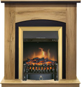 Каминокомплект Barcelona (Разборный) - Дуб галифакс с очагом Fobos FX Brass