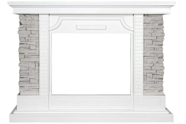 Каминокомплект Avignon - Белый / Сланец серый с очагом Vision 23 EF LED FX в Красноярске