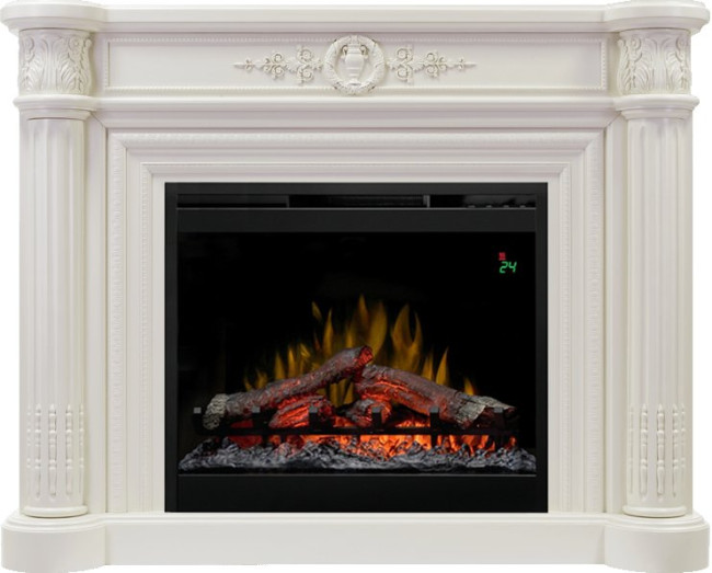 Каминокомплект Manor - Белый дуб с очагом Symphony 26'' DF2624L-INT в Красноярске