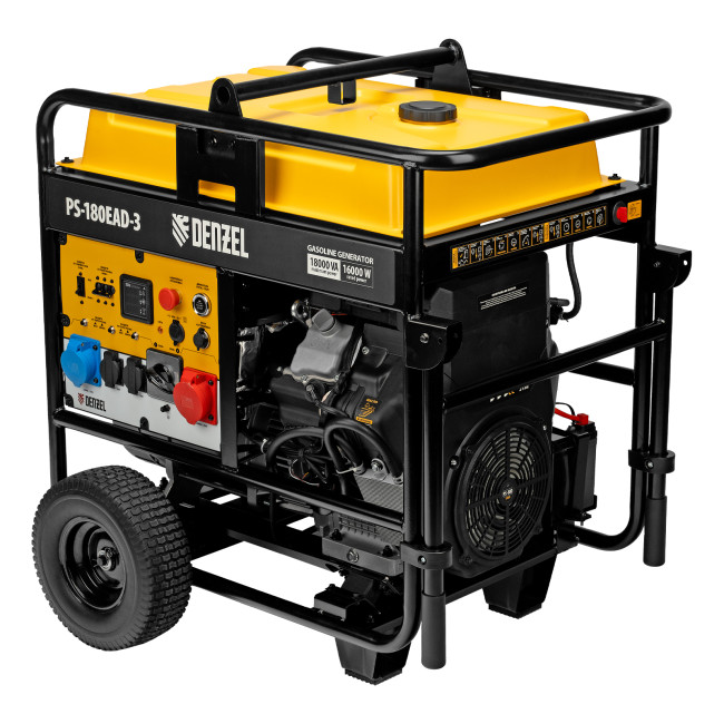 Генератор бензиновый PS-180EAD-3, 18 кВт,230/400 В, 65л, разъём ATS,перекл.режима,эл.старт Denzel в Красноярске