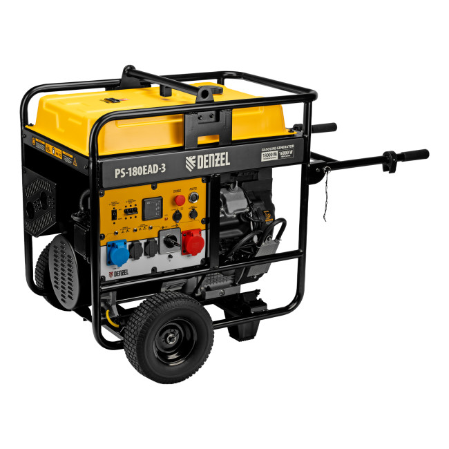Генератор бензиновый PS-180EAD-3, 18 кВт,230/400 В, 65л, разъём ATS,перекл.режима,эл.старт Denzel в Красноярске