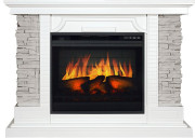 Каминокомплект Avignon - Белый / Сланец серый с очагом Vision 23 EF LED 3D FX