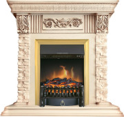 Каминокомплект Luxemburg (каменный) - Сланец/Cлоновая кость с патиной с очагом Fobos FX Brass Каминокомплект Luxemburg (каменный) - Сланец/Cлоновая кость с патиной с очагом Fobos FX Brass