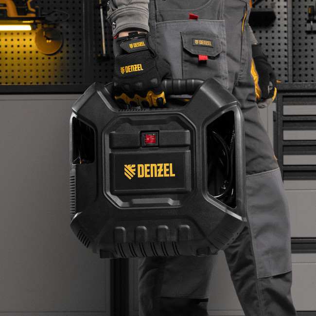 Компрессор воздушный DL1100 1.1 кВт, 180 л/мин, с набором аксессуаров Denzel в Красноярске