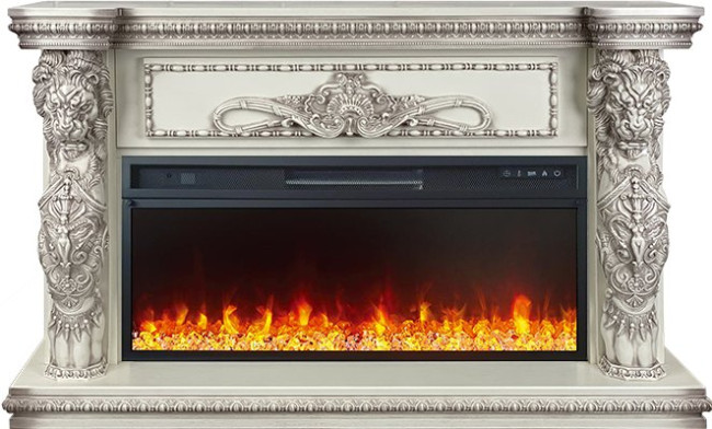Каминокомплект Windsor 42 - Слоновая кость с темной патиной с очагом Vision 42 LED в Красноярске