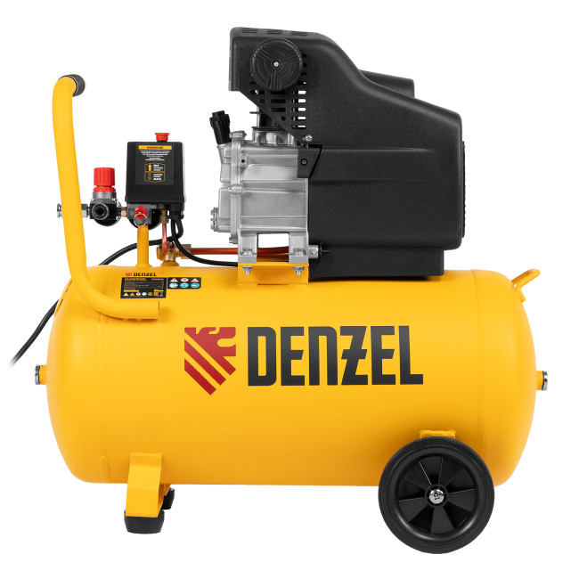 Компрессор воздушный, прямой привод DC1500/50, 1.5 кВт, 50 литров, 220 л/мин Denzel в Красноярске