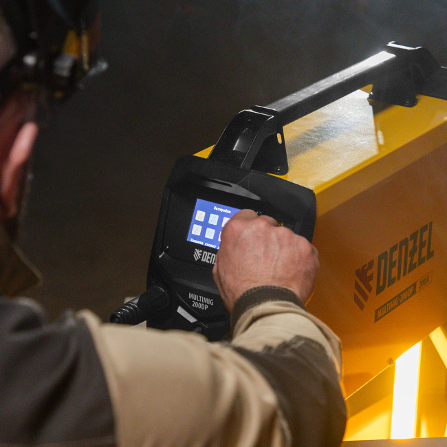 Аппарат инвертор. полуавтомат. сварки MultiMIG-200DP Synergy Double Pulse, 200 А, ПВ 80% Denzel в Красноярске Аппарат инвертор. полуавтомат. сварки MultiMIG-200DP Synergy Double Pulse, 200 А, ПВ 80% Denzel в Красноярске