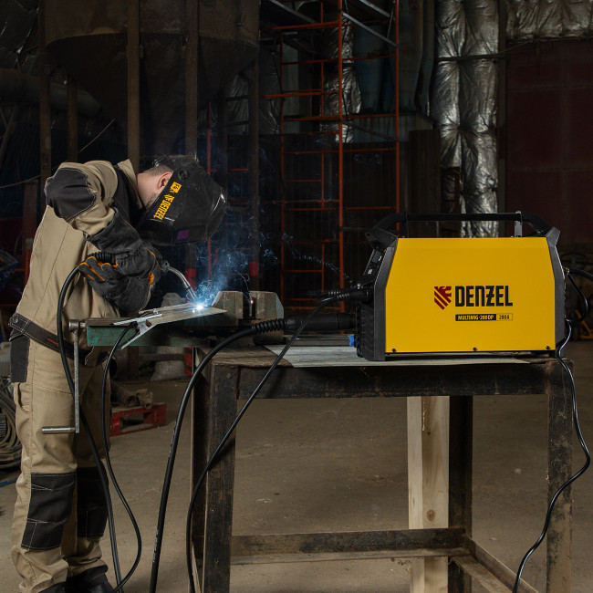 Аппарат инвертор. полуавтомат. сварки MultiMIG-200DP Synergy Double Pulse, 200 А, ПВ 80% Denzel в Красноярске Аппарат инвертор. полуавтомат. сварки MultiMIG-200DP Synergy Double Pulse, 200 А, ПВ 80% Denzel в Красноярске