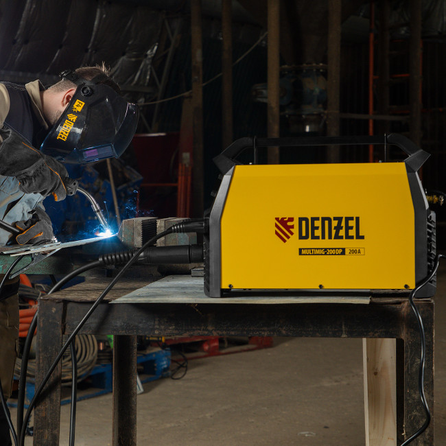 Аппарат инвертор. полуавтомат. сварки MultiMIG-200DP Synergy Double Pulse, 200 А, ПВ 80% Denzel в Красноярске Аппарат инвертор. полуавтомат. сварки MultiMIG-200DP Synergy Double Pulse, 200 А, ПВ 80% Denzel в Красноярске
