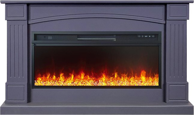 Каминокомплект Boston 42 SFT (Разборный) - Серый графит с очагом Vision 42 LED в Красноярске