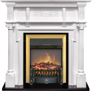 Каминокомплект Oxford - Белый с очагом Fobos FX M Brass Каминокомплект Oxford - Белый с очагом Fobos FX M Brass