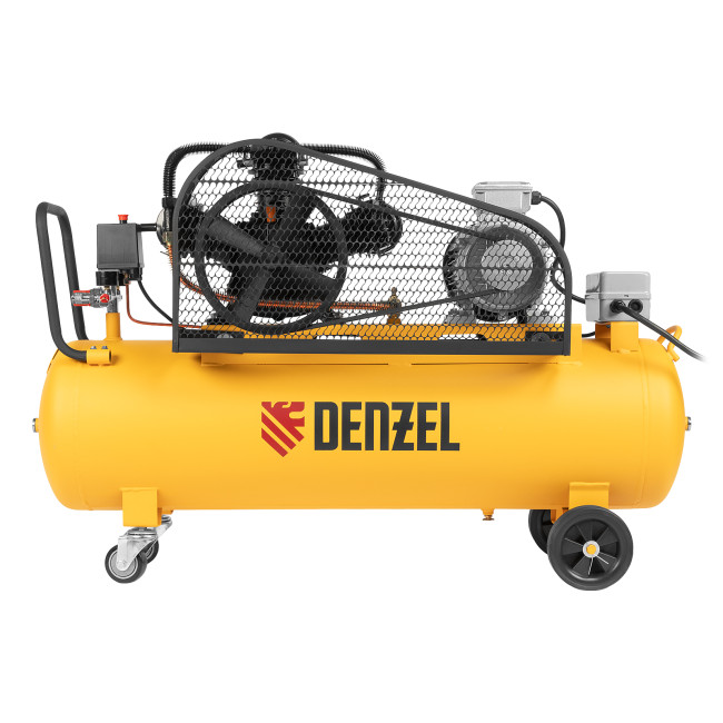 Компрессор воздушный BCW3000-T/100, ременный привод, 3.0 кВт, 100 литров, 520 л/мин Denzel в Красноярске
