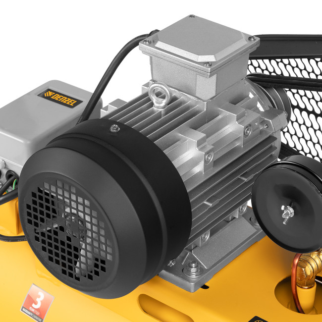 Компрессор воздушный BCW3000-T/100, ременный привод, 3.0 кВт, 100 литров, 520 л/мин Denzel в Красноярске