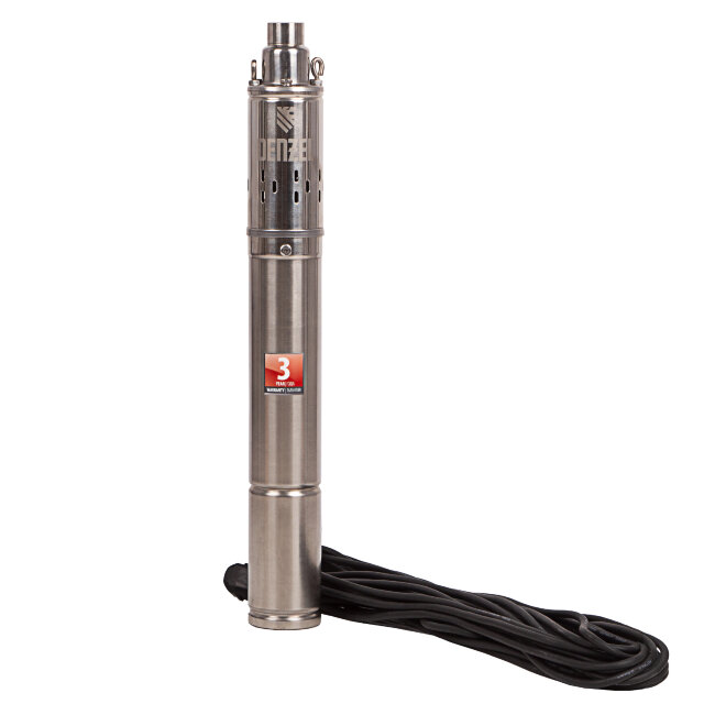 Скважинный насос DWS-3-75, винтовой, диаметр 3", 500 Вт, 1600 л/ч, напор 75 м Denzel в Красноярске