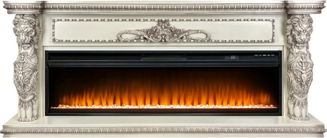 Каминокомплект Windsor 60 - Слоновая кость с темной патиной с очагом Vision 60 LED в Красноярске