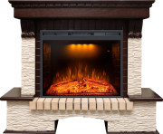 Каминокомплект Pierre Luxe угловой - Темный дуб / Сланец бежевый с очагом Emerald 28 Каминокомплект Pierre Luxe угловой - Темный дуб / Сланец бежевый с очагом Emerald 28