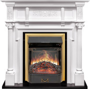 Каминокомплект Oxford - Белый с очагом Majestic FX Brass Каминокомплект Oxford - Белый с очагом Majestic FX Brass