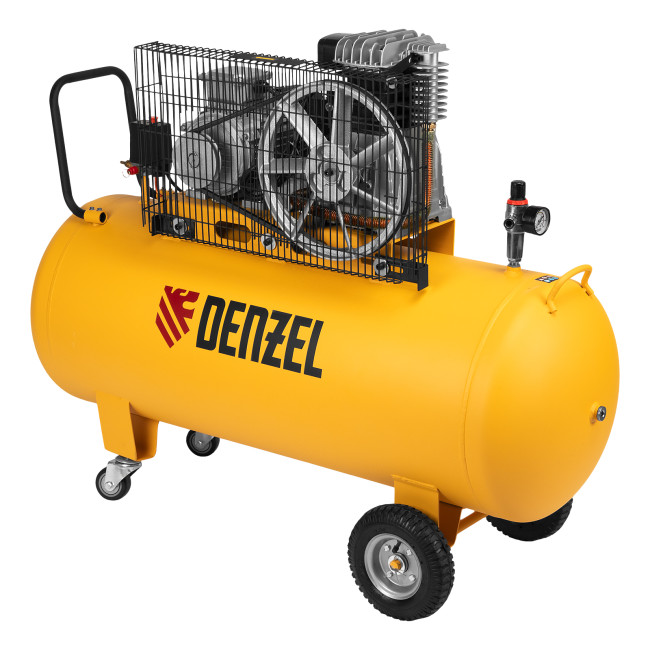 Компрессор воздушный BCI3000-T/200, ременный привод , 3.0 кВт, 200 литров, 530 л/мин Denzel в Красноярске