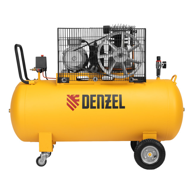 Компрессор воздушный BCI3000-T/200, ременный привод , 3.0 кВт, 200 литров, 530 л/мин Denzel в Красноярске