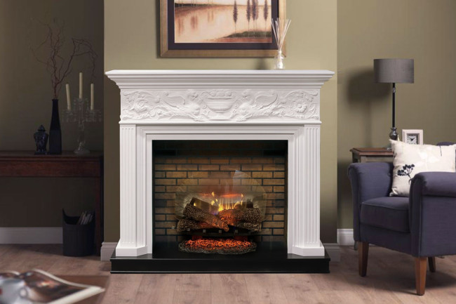 Каминокомплект Palace - Темный дуб с очагом Symphony 30'' DF3020-INT в Красноярске