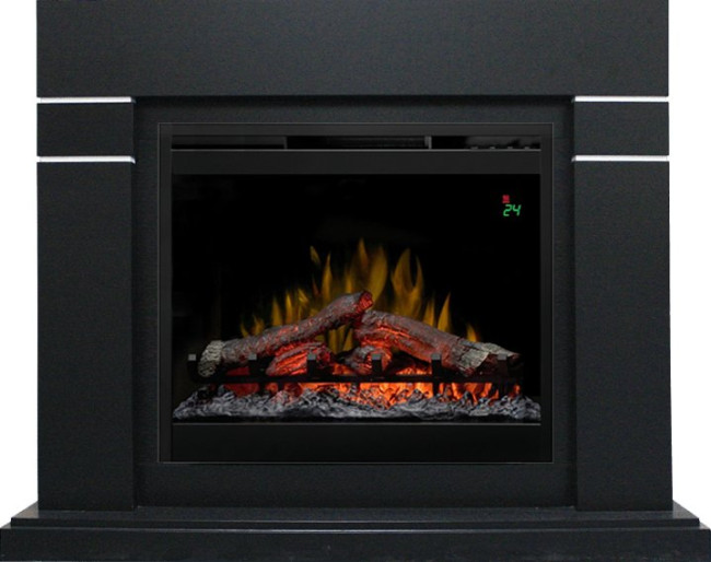 Каминокомплект Lindos - Черный (Высота 985мм) с очагом Symphony 26'' DF2624L-INT в Красноярске