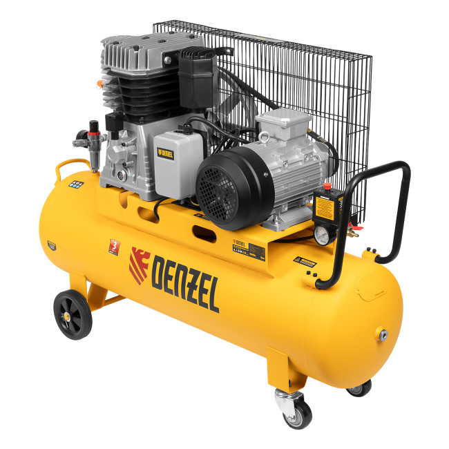 Компрессор воздушный, ременный привод BCI4000-T/100, 4.0 кВт, 100 литров, 690 л/мин Denzel в Красноярске