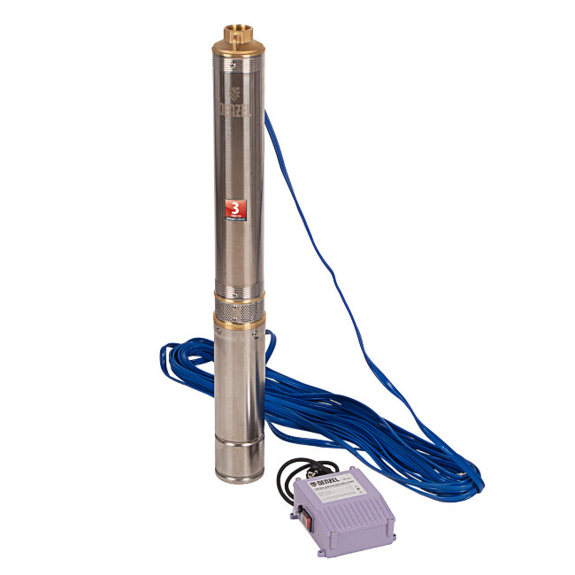 Скважинный насос DWC-4-80, центробежный, диаметр 4", 1500 Вт, 5700 л/ч, напор 80 м Denzel в Красноярске