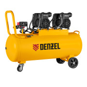 Компрессор безмасл. малошумный DLP-3000/100, 3 кВт, 2х1,5 кВт,100 л, 2850 об/мин,500 л/мин Denzel