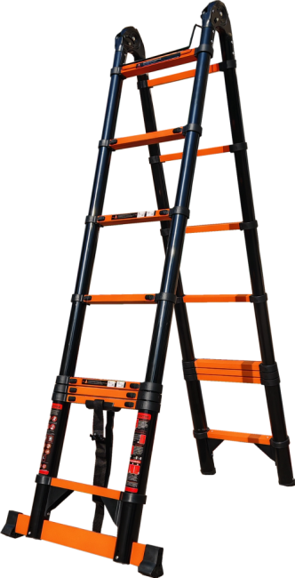 Лестница телескопическая трансформер стальная 2,5/5,0 м TM-5050C в Красноярске