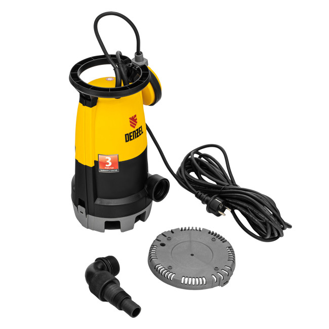 Дренажный насос для чистой и грязной воды DP450S, 450 Вт, напор 6 м, 12000 л/ч Denzel в Красноярске