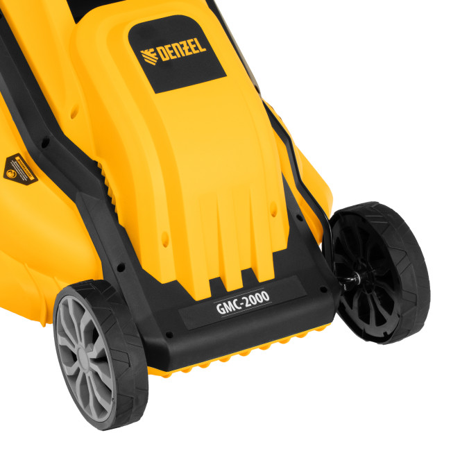 Газонокосилка электрическая GMC-2000, шир. 44см, 2000 Вт, 6 уров., травосб. 45 л Denzel в Красноярске Газонокосилка электрическая GMC-2000, шир. 44см, 2000 Вт, 6 уров., травосб. 45 л Denzel в Красноярске