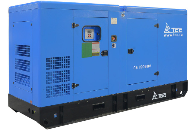 Дизельный генератор ТСС ЭД-150-Т400 в шумозащитном кожухе на прицепе в Красноярске