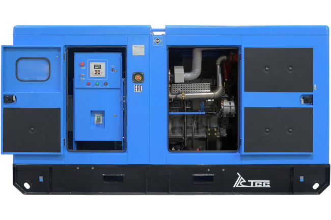 Дизельный генератор ТСС ЭД-150-Т400 в шумозащитном кожухе на прицепе в Красноярске