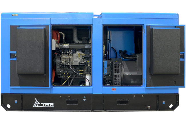 Дизельный генератор ТСС ЭД-150-Т400 с АВР в шумозащитном кожухе на прицепе в Красноярске