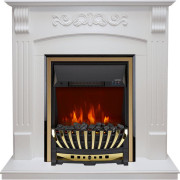 Каминокомплект Sorrento - Белый дуб с очагом Aspen Gold